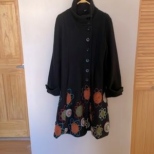 Desigual Wool Blend Coat-Sz Medium